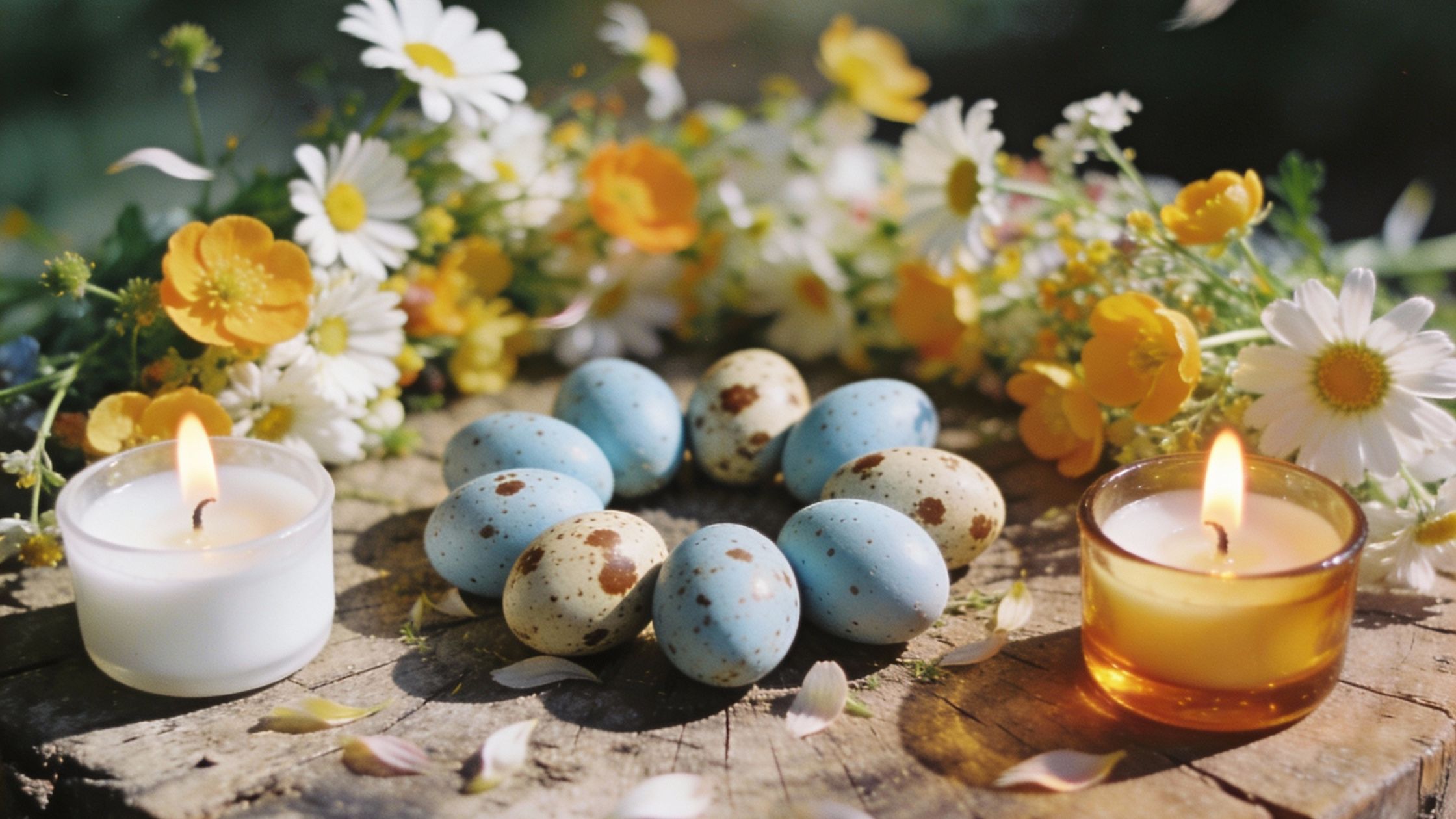 4 Altar Detail mit Fruehlingsblumen zentral