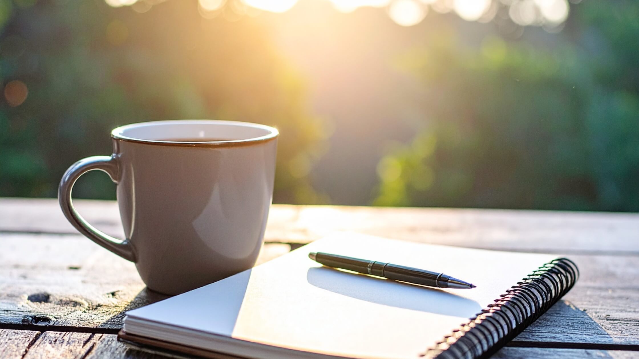 Offenes Notizbuch mit Notizen zur Ortswahrnehmung als praktisches Werkzeug für Geomantie-Übungen